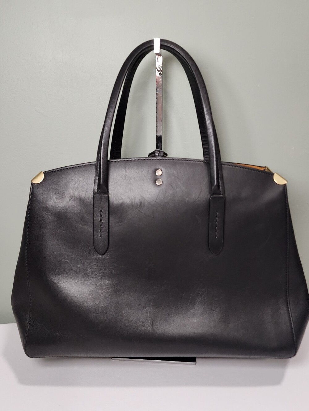 Coach 22821 Cooper Carryall Gunmetal Black Glovetanned Leather - Picture 5 of 9